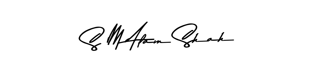 Also You can easily find your signature by using the search form. We will create S M Alam Shah name handwritten signature images for you free of cost using Asem Kandis PERSONAL USE sign style. S M Alam Shah signature style 9 images and pictures png