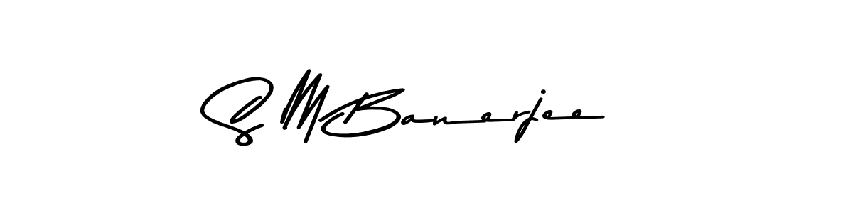 S M Banerjee stylish signature style. Best Handwritten Sign (Asem Kandis PERSONAL USE) for my name. Handwritten Signature Collection Ideas for my name S M Banerjee. S M Banerjee signature style 9 images and pictures png