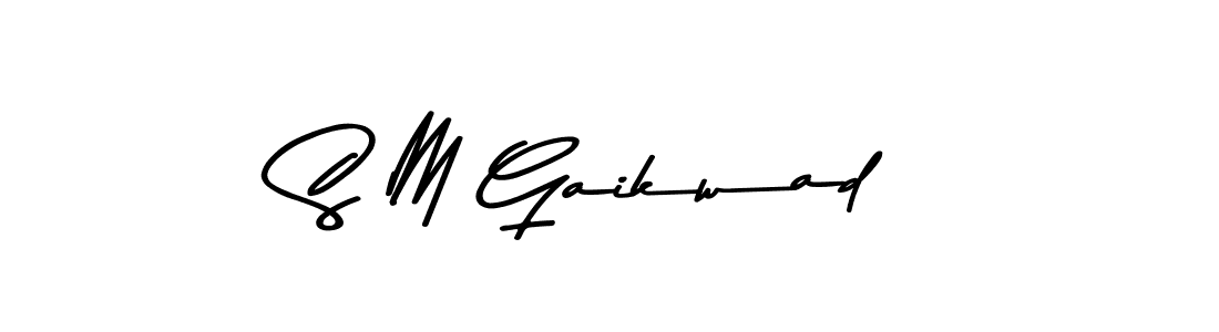 Use a signature maker to create a handwritten signature online. With this signature software, you can design (Asem Kandis PERSONAL USE) your own signature for name S M Gaikwad. S M Gaikwad signature style 9 images and pictures png