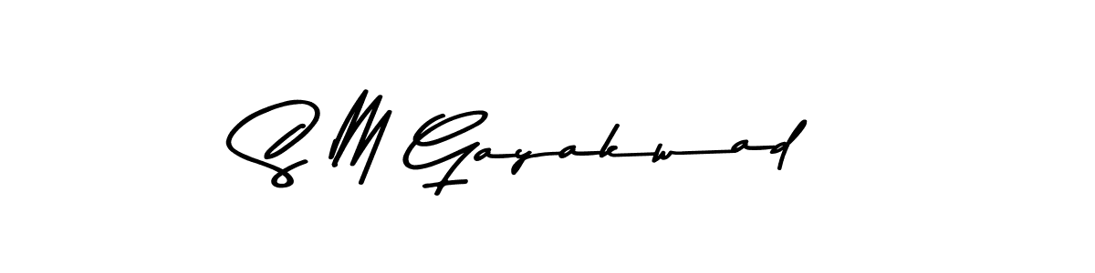 Also You can easily find your signature by using the search form. We will create S M Gayakwad name handwritten signature images for you free of cost using Asem Kandis PERSONAL USE sign style. S M Gayakwad signature style 9 images and pictures png