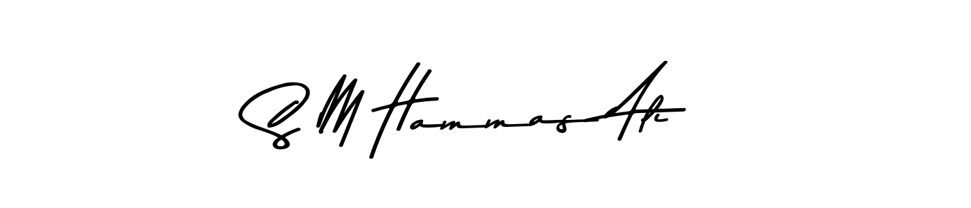 Also You can easily find your signature by using the search form. We will create S M Hammas Ali name handwritten signature images for you free of cost using Asem Kandis PERSONAL USE sign style. S M Hammas Ali signature style 9 images and pictures png