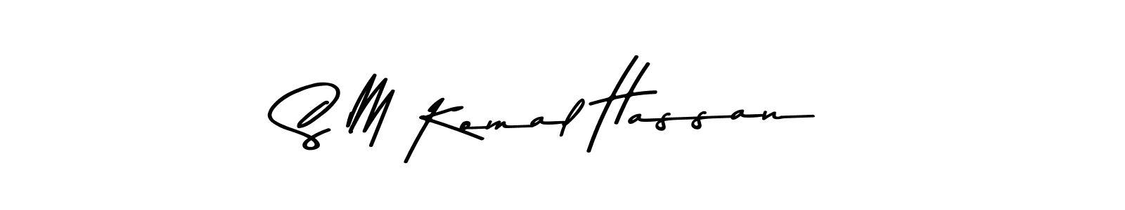 Make a beautiful signature design for name S M Komal Hassan. Use this online signature maker to create a handwritten signature for free. S M Komal Hassan signature style 9 images and pictures png