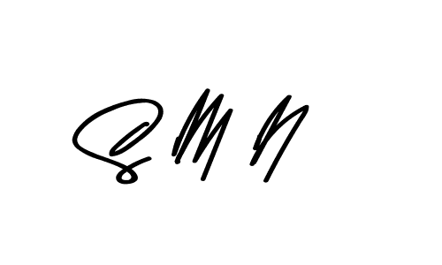 The best way (Asem Kandis PERSONAL USE) to make a short signature is to pick only two or three words in your name. The name S M N include a total of six letters. For converting this name. S M N signature style 9 images and pictures png