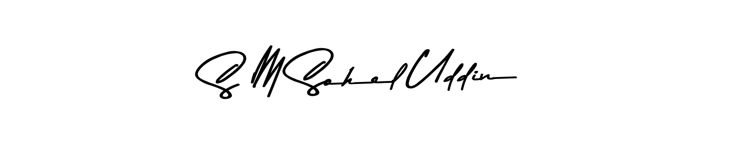 How to make S M Sohel Uddin name signature. Use Asem Kandis PERSONAL USE style for creating short signs online. This is the latest handwritten sign. S M Sohel Uddin signature style 9 images and pictures png