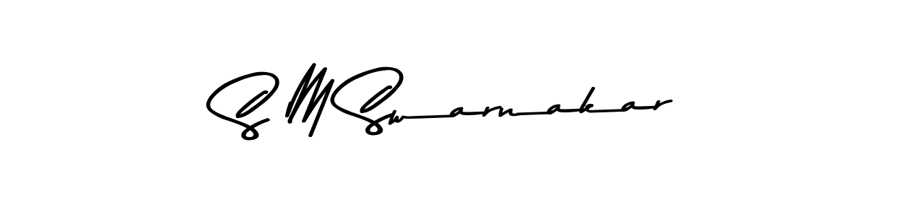How to make S M Swarnakar signature? Asem Kandis PERSONAL USE is a professional autograph style. Create handwritten signature for S M Swarnakar name. S M Swarnakar signature style 9 images and pictures png