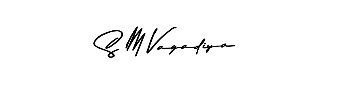 Asem Kandis PERSONAL USE is a professional signature style that is perfect for those who want to add a touch of class to their signature. It is also a great choice for those who want to make their signature more unique. Get S M Vagadiya name to fancy signature for free. S M Vagadiya signature style 9 images and pictures png