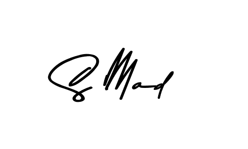 How to make S Mad name signature. Use Asem Kandis PERSONAL USE style for creating short signs online. This is the latest handwritten sign. S Mad signature style 9 images and pictures png