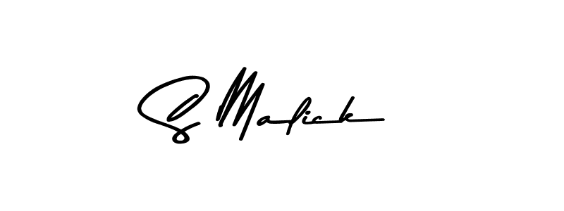 Create a beautiful signature design for name S Malick. With this signature (Asem Kandis PERSONAL USE) fonts, you can make a handwritten signature for free. S Malick signature style 9 images and pictures png