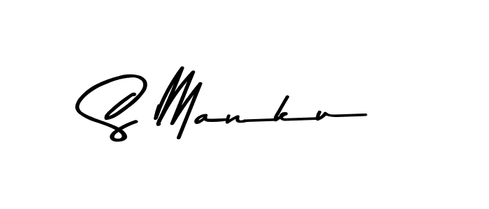 Create a beautiful signature design for name S Manku. With this signature (Asem Kandis PERSONAL USE) fonts, you can make a handwritten signature for free. S Manku signature style 9 images and pictures png