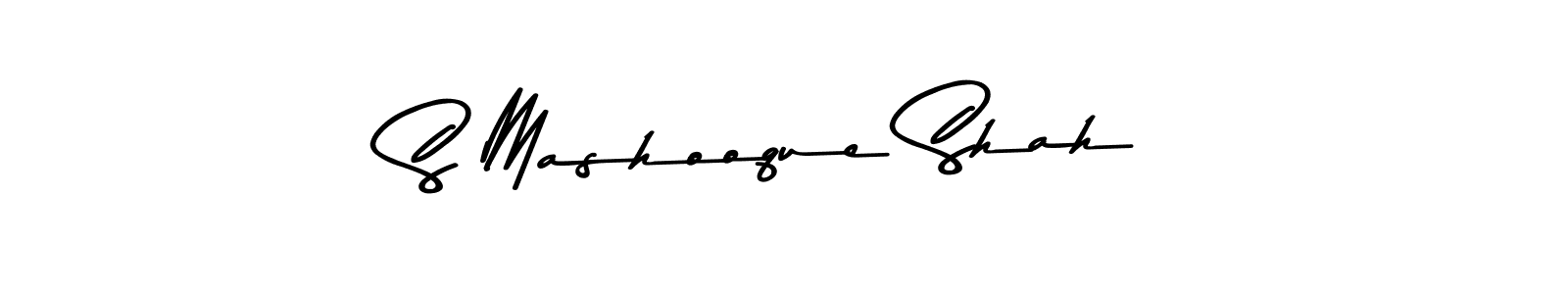 Also You can easily find your signature by using the search form. We will create S Mashooque Shah name handwritten signature images for you free of cost using Asem Kandis PERSONAL USE sign style. S Mashooque Shah signature style 9 images and pictures png