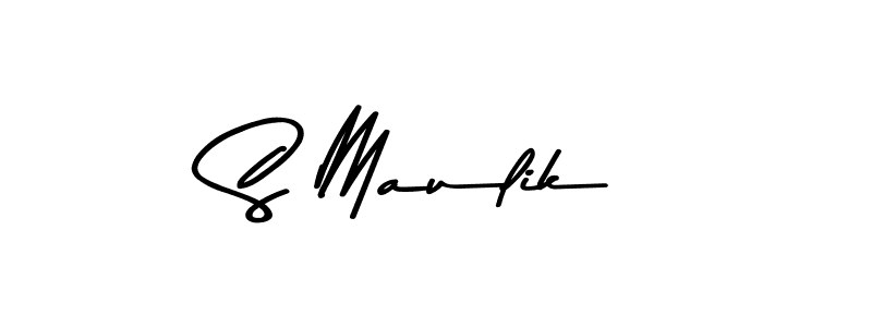 S Maulik stylish signature style. Best Handwritten Sign (Asem Kandis PERSONAL USE) for my name. Handwritten Signature Collection Ideas for my name S Maulik. S Maulik signature style 9 images and pictures png