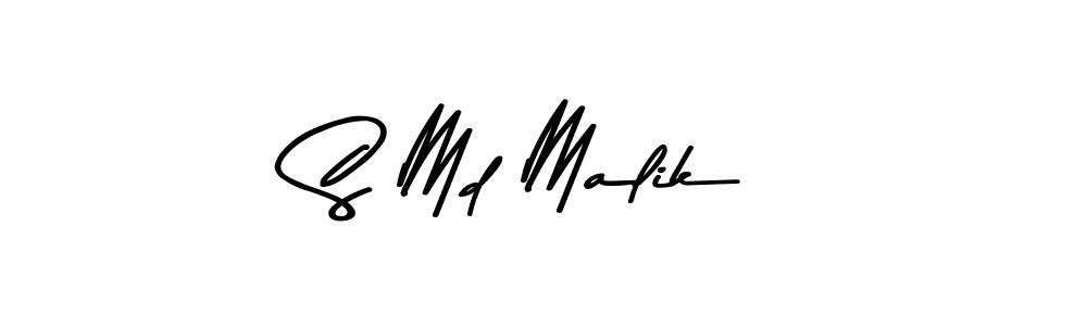 How to make S Md Malik name signature. Use Asem Kandis PERSONAL USE style for creating short signs online. This is the latest handwritten sign. S Md Malik signature style 9 images and pictures png