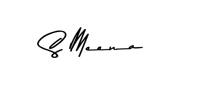 Create a beautiful signature design for name S Meena. With this signature (Asem Kandis PERSONAL USE) fonts, you can make a handwritten signature for free. S Meena signature style 9 images and pictures png