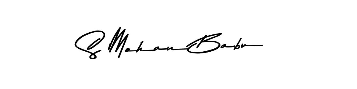 How to make S Mohan Babu name signature. Use Asem Kandis PERSONAL USE style for creating short signs online. This is the latest handwritten sign. S Mohan Babu signature style 9 images and pictures png