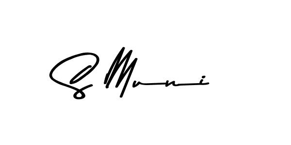 Use a signature maker to create a handwritten signature online. With this signature software, you can design (Asem Kandis PERSONAL USE) your own signature for name S Muni. S Muni signature style 9 images and pictures png