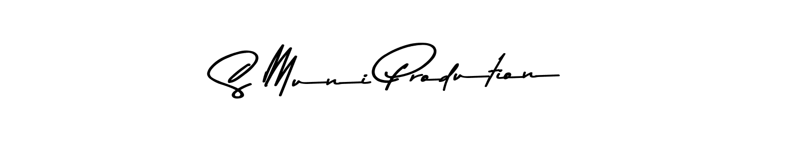 if you are searching for the best signature style for your name S Muni Prodution. so please give up your signature search. here we have designed multiple signature styles  using Asem Kandis PERSONAL USE. S Muni Prodution signature style 9 images and pictures png