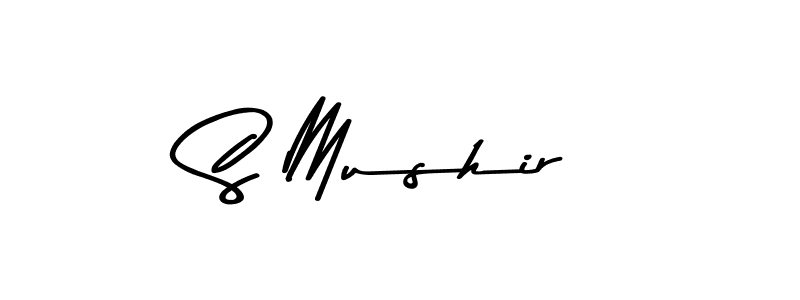 Make a beautiful signature design for name S Mushir. With this signature (Asem Kandis PERSONAL USE) style, you can create a handwritten signature for free. S Mushir signature style 9 images and pictures png