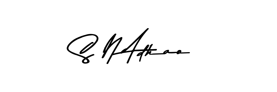 Also You can easily find your signature by using the search form. We will create S N Adhao name handwritten signature images for you free of cost using Asem Kandis PERSONAL USE sign style. S N Adhao signature style 9 images and pictures png
