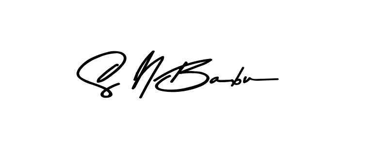 Make a beautiful signature design for name S N Babu. With this signature (Asem Kandis PERSONAL USE) style, you can create a handwritten signature for free. S N Babu signature style 9 images and pictures png