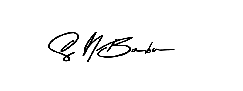 The best way (Asem Kandis PERSONAL USE) to make a short signature is to pick only two or three words in your name. The name S N Babu include a total of six letters. For converting this name. S N Babu signature style 9 images and pictures png