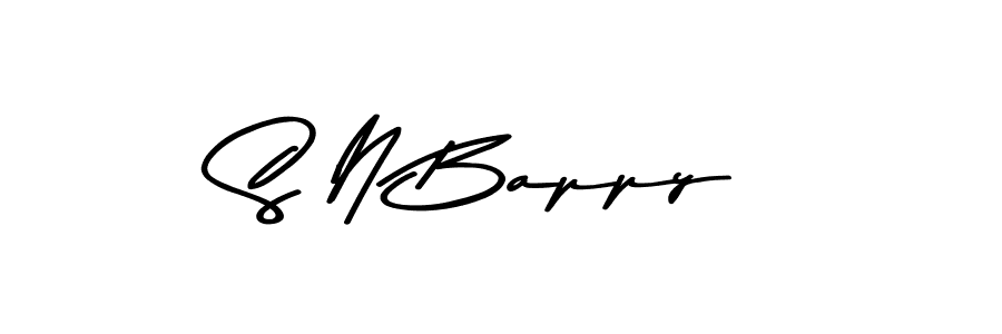 Create a beautiful signature design for name S N Bappy. With this signature (Asem Kandis PERSONAL USE) fonts, you can make a handwritten signature for free. S N Bappy signature style 9 images and pictures png