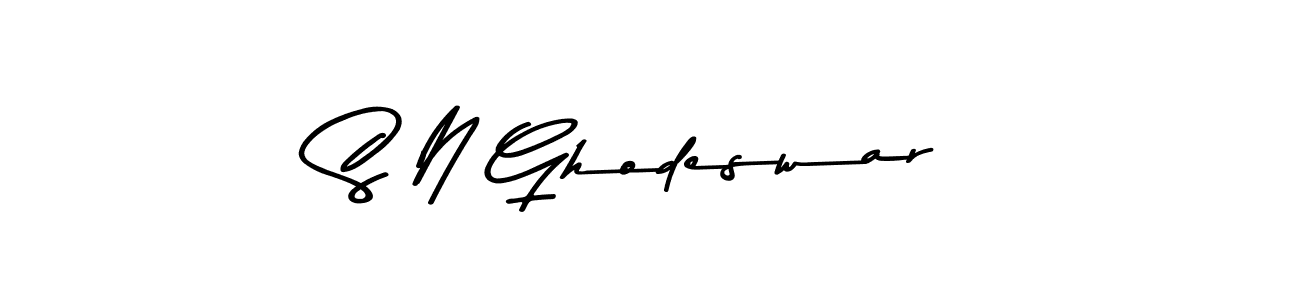 How to make S N Ghodeswar name signature. Use Asem Kandis PERSONAL USE style for creating short signs online. This is the latest handwritten sign. S N Ghodeswar signature style 9 images and pictures png