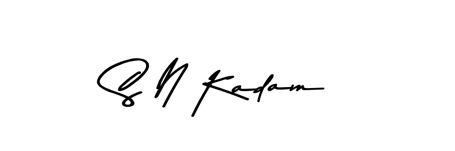 Use a signature maker to create a handwritten signature online. With this signature software, you can design (Asem Kandis PERSONAL USE) your own signature for name S N Kadam. S N Kadam signature style 9 images and pictures png