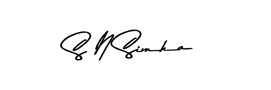 Create a beautiful signature design for name S N Simha. With this signature (Asem Kandis PERSONAL USE) fonts, you can make a handwritten signature for free. S N Simha signature style 9 images and pictures png