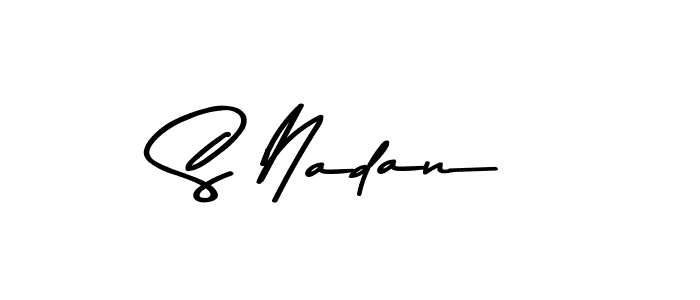 Design your own signature with our free online signature maker. With this signature software, you can create a handwritten (Asem Kandis PERSONAL USE) signature for name S Nadan. S Nadan signature style 9 images and pictures png