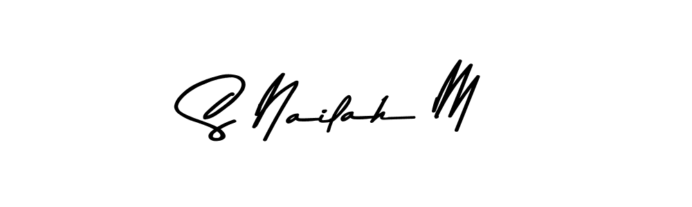 Also You can easily find your signature by using the search form. We will create S Nailah M name handwritten signature images for you free of cost using Asem Kandis PERSONAL USE sign style. S Nailah M signature style 9 images and pictures png