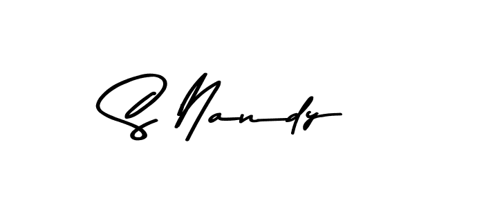 S Nandy stylish signature style. Best Handwritten Sign (Asem Kandis PERSONAL USE) for my name. Handwritten Signature Collection Ideas for my name S Nandy. S Nandy signature style 9 images and pictures png