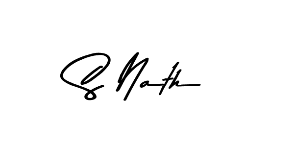 Make a beautiful signature design for name S Nath. With this signature (Asem Kandis PERSONAL USE) style, you can create a handwritten signature for free. S Nath signature style 9 images and pictures png