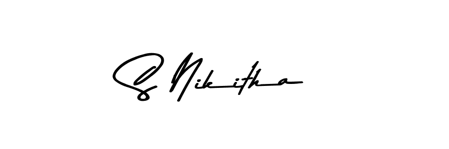 This is the best signature style for the S Nikitha name. Also you like these signature font (Asem Kandis PERSONAL USE). Mix name signature. S Nikitha signature style 9 images and pictures png