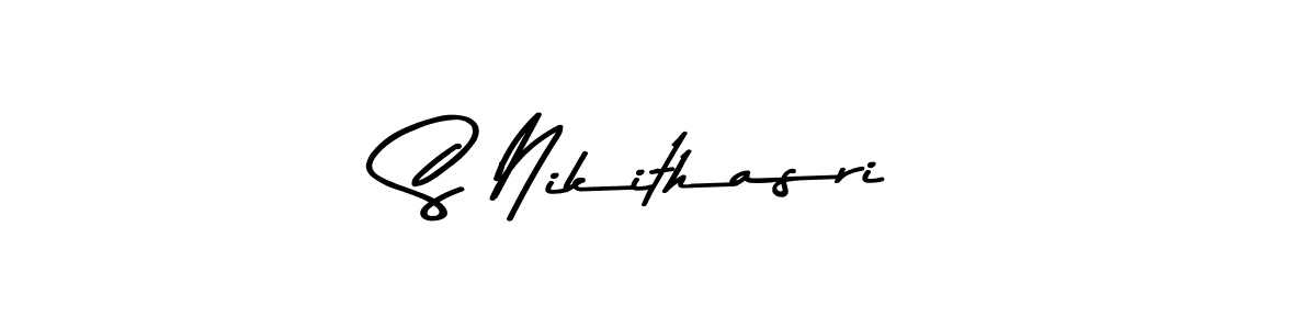 Make a beautiful signature design for name S Nikithasri. Use this online signature maker to create a handwritten signature for free. S Nikithasri signature style 9 images and pictures png