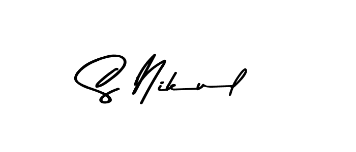 How to Draw S Nikul signature style? Asem Kandis PERSONAL USE is a latest design signature styles for name S Nikul. S Nikul signature style 9 images and pictures png