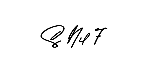 The best way (Asem Kandis PERSONAL USE) to make a short signature is to pick only two or three words in your name. The name S Nil 7 include a total of six letters. For converting this name. S Nil 7 signature style 9 images and pictures png