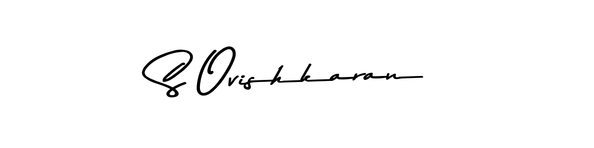 Make a beautiful signature design for name S Ovishkaran. With this signature (Asem Kandis PERSONAL USE) style, you can create a handwritten signature for free. S Ovishkaran signature style 9 images and pictures png