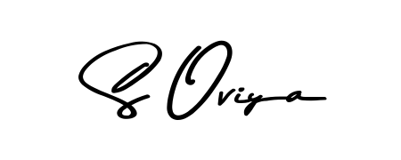 A sleek calligraphic signature for name S Oviya utilizing Asem Kandis PERSONAL USE styling. Great for adding personal signatures to photos and art. S Oviya signature style 9 images and pictures png