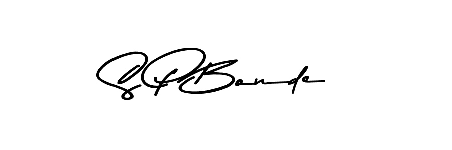 Make a beautiful signature design for name S P Bonde. With this signature (Asem Kandis PERSONAL USE) style, you can create a handwritten signature for free. S P Bonde signature style 9 images and pictures png
