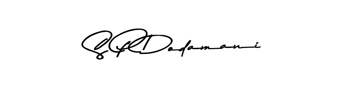 How to make S P Dodamani name signature. Use Asem Kandis PERSONAL USE style for creating short signs online. This is the latest handwritten sign. S P Dodamani signature style 9 images and pictures png