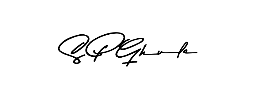 The best way (Asem Kandis PERSONAL USE) to make a short signature is to pick only two or three words in your name. The name S P Ghule include a total of six letters. For converting this name. S P Ghule signature style 9 images and pictures png