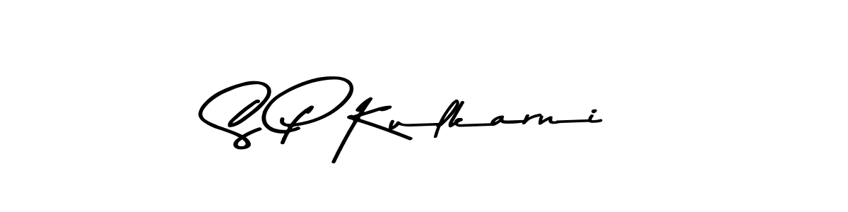 The best way (Asem Kandis PERSONAL USE) to make a short signature is to pick only two or three words in your name. The name S P Kulkarni include a total of six letters. For converting this name. S P Kulkarni signature style 9 images and pictures png