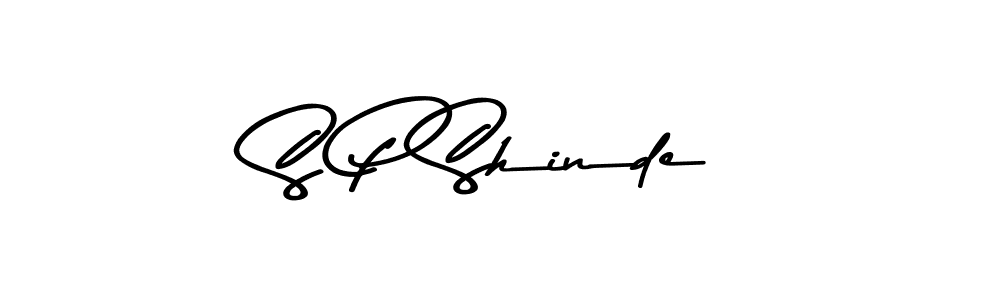 S P Shinde stylish signature style. Best Handwritten Sign (Asem Kandis PERSONAL USE) for my name. Handwritten Signature Collection Ideas for my name S P Shinde. S P Shinde signature style 9 images and pictures png