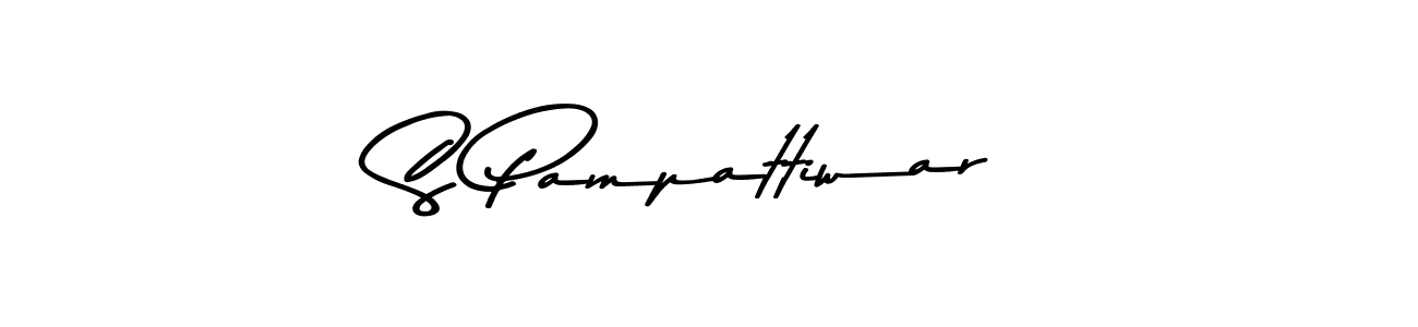 You should practise on your own different ways (Asem Kandis PERSONAL USE) to write your name (S Pampattiwar) in signature. don't let someone else do it for you. S Pampattiwar signature style 9 images and pictures png