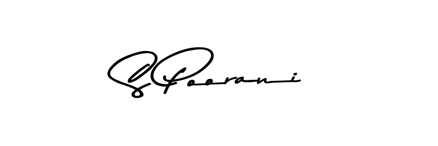 Make a beautiful signature design for name S Poorani. Use this online signature maker to create a handwritten signature for free. S Poorani signature style 9 images and pictures png