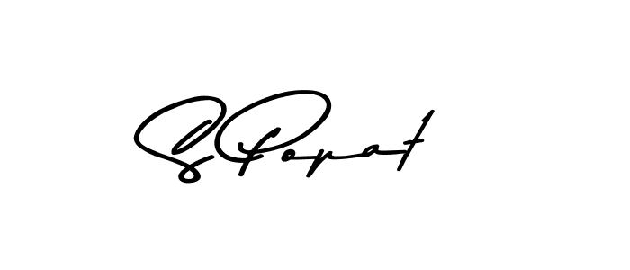 Create a beautiful signature design for name S Popat. With this signature (Asem Kandis PERSONAL USE) fonts, you can make a handwritten signature for free. S Popat signature style 9 images and pictures png