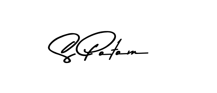 You should practise on your own different ways (Asem Kandis PERSONAL USE) to write your name (S Potom) in signature. don't let someone else do it for you. S Potom signature style 9 images and pictures png