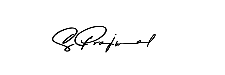 Make a beautiful signature design for name S Prajwal. With this signature (Asem Kandis PERSONAL USE) style, you can create a handwritten signature for free. S Prajwal signature style 9 images and pictures png
