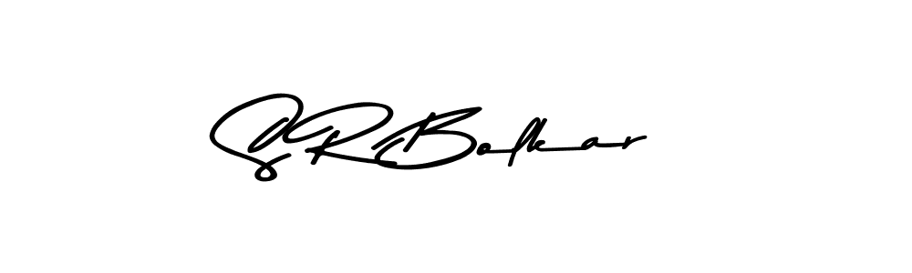 Make a beautiful signature design for name S R Bolkar. With this signature (Asem Kandis PERSONAL USE) style, you can create a handwritten signature for free. S R Bolkar signature style 9 images and pictures png
