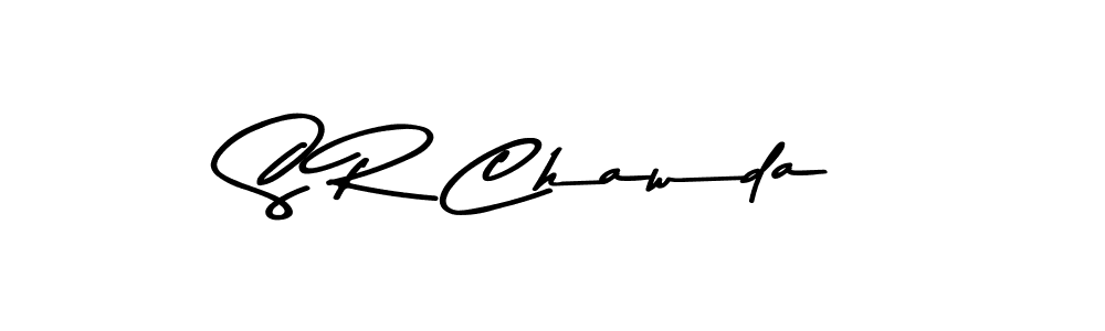 Make a beautiful signature design for name S R Chawda. With this signature (Asem Kandis PERSONAL USE) style, you can create a handwritten signature for free. S R Chawda signature style 9 images and pictures png